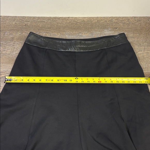 Penta Black A-Line Skirt with Faux Leather Trim – Size 14 - Picture 7 of 8